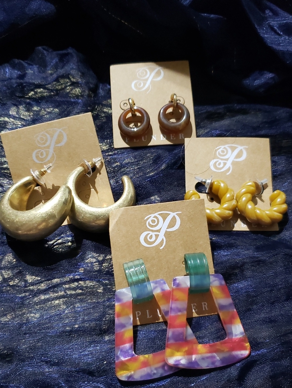 NWT-Plunder 4 Pairs Of Earrings